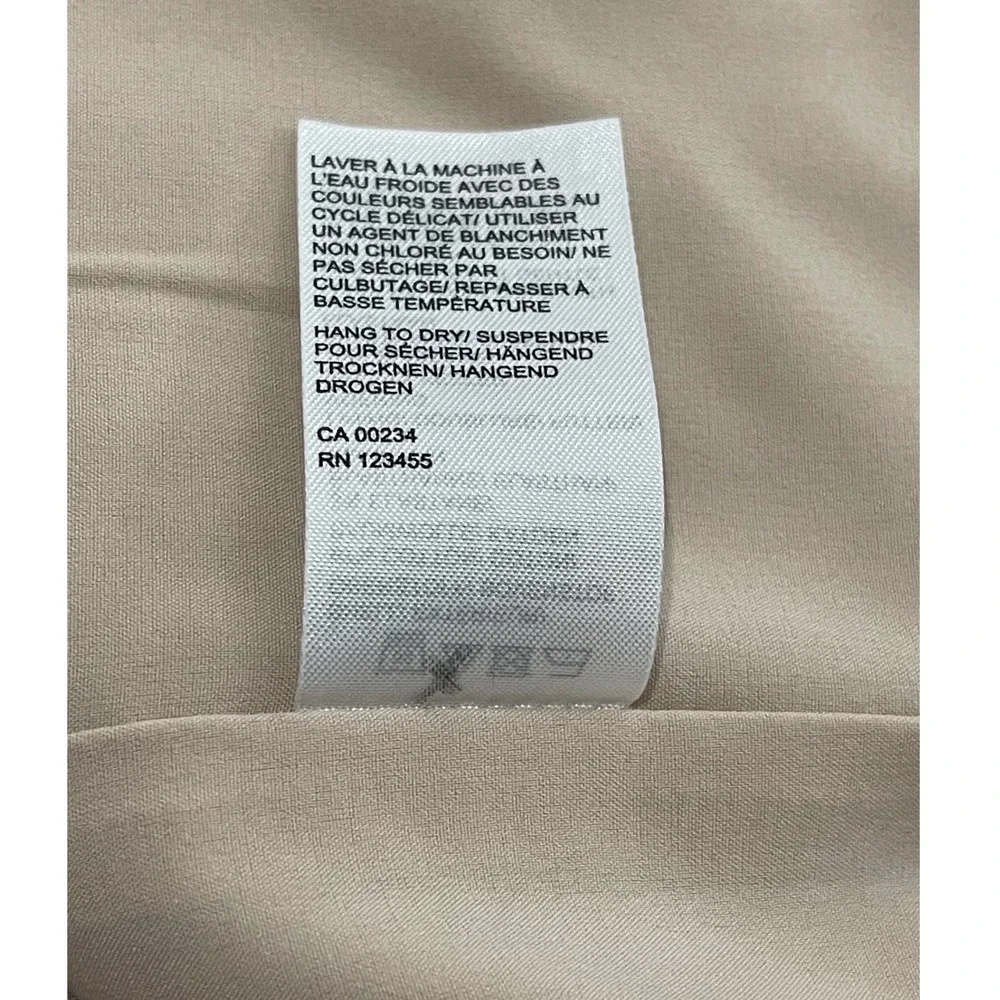 Lord & Taylor Beige Pencil Skirt Knee Length Back Zip Business Casual Size 2